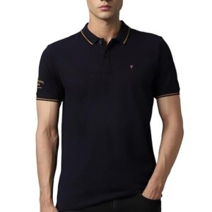 Louis Philippe Men's Premium Solid Slim Fit Polo T-Shirt
