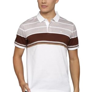 Louis Philippe Mens Cotton Regular Fit Solid Polo T-Shirt